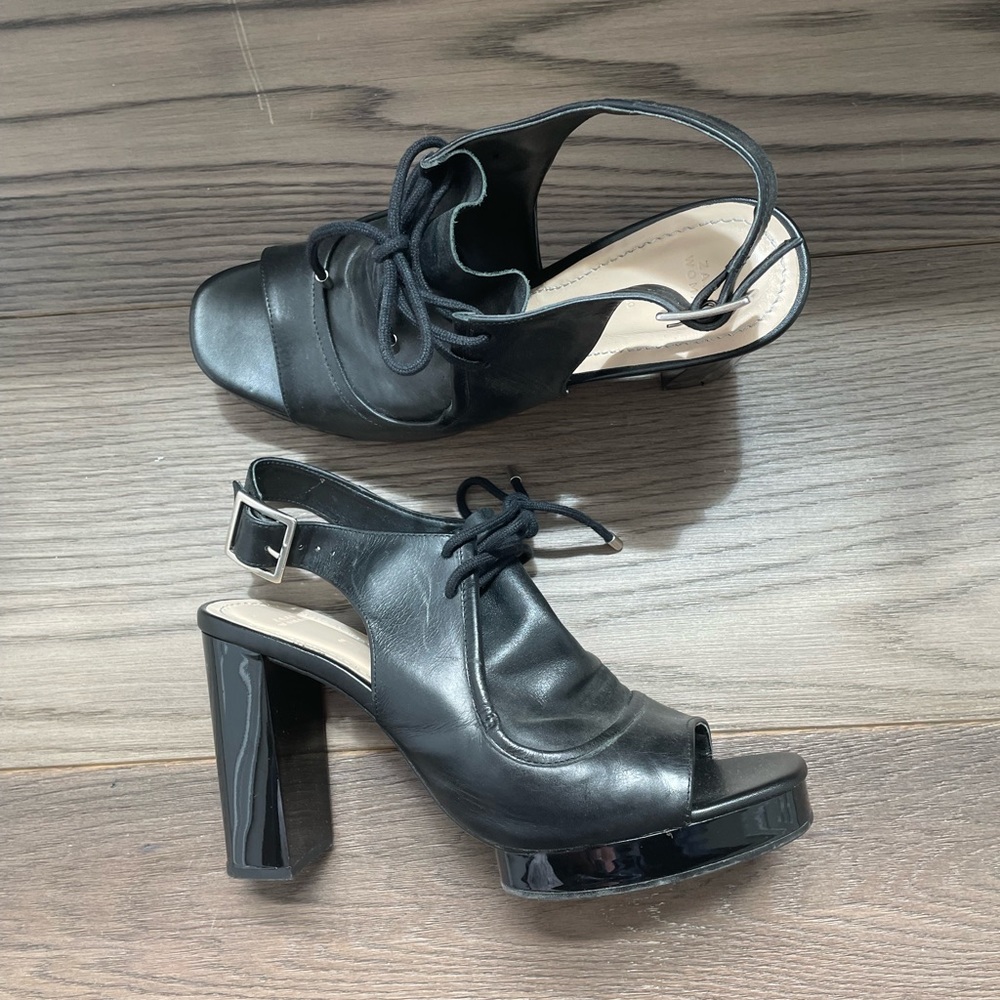 Zara platform heels Black sz 40